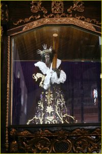 Black Christ statue in the Church of San Felipe, Portobelo