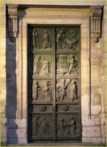 Bronze door of St. Pierre de Montmarte