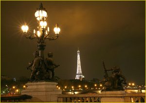 Eiffel Tower seen from the Alexander III Bridge