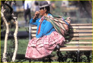 Inca Woman on Arequipa Main Square