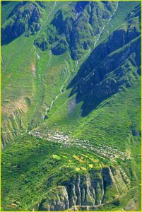 Hanging in there - Incan village of Tapay on slopes of Colca Canyon