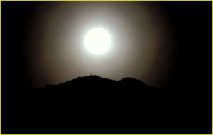 Moonrise over Canco, Colca Canyon
