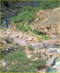 Irrigation system originating in Inca times near Huambo