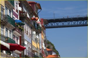 Ponte dom Louis I seen from Ribeira, Porto