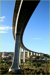 Autopista overpass over Duoro near Peso da Regua