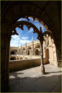 Courtyard in Mosteiro dos Jeronimos, Lisbon