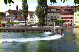 Dam on Reuss River, Lucerne