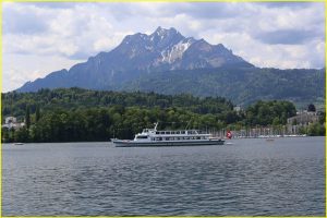 On lake Lucerne with Mt. Pilatus in the background