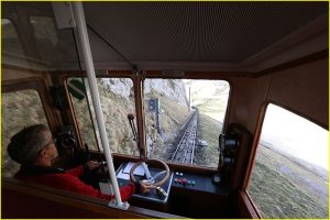 Riding the steepest cogwheel railway in the world down Mt. Pilatus