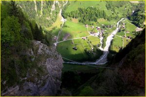 Cable car from Murren to Stechelberg