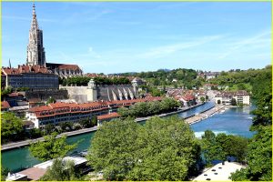 Cathedral of Bern and river Aare