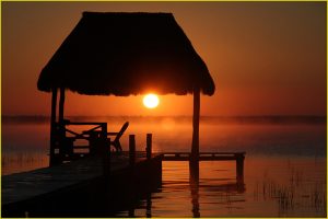 Sunrise at Laguna Bacalar