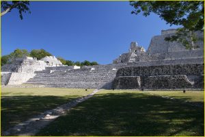 Edzna - Gran Acropolis seen from Plaza Principal