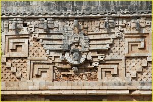 Decorative motifs in the Nuns' Quadrangle, Uxmal