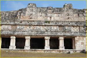 The Northern facade of the Nuns' Quadrangle, Uxmal