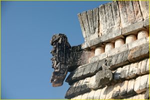 Decorative details in the Nuns' Quadrangle, Uxmal