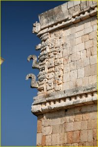 Decorative details in the Nuns' Quadrangle, Uxmal