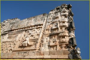 Decorative details in the Nuns' Quadrangle, Uxmal