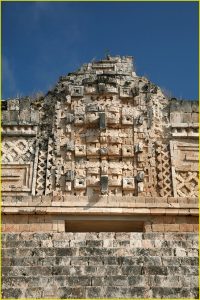 Decorative details in the Nuns' Quadrangle, Uxmal